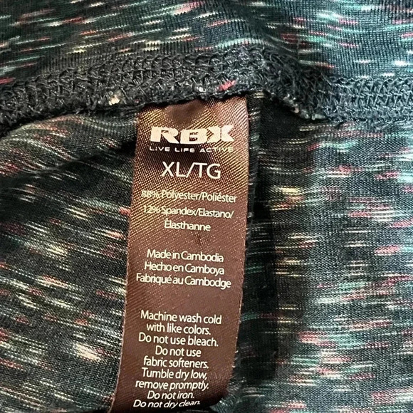 RBX Active Space Dye Green 7/8 Leggings - Picture 8 of 9